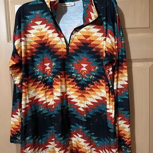 Colorful Geometric Pattern Pullover